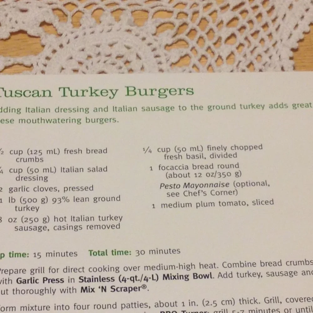Pampered Chef Grill it Quick!  Cookbook, Recipes for easy grilling